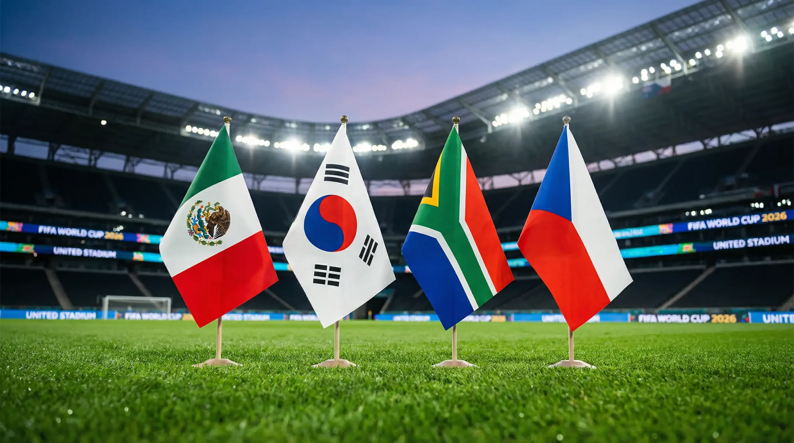 A grupas komandas Pasaules kausā 2026 — Meksika, Dienvidkoreja, Dienvidāfrika un Čehija
