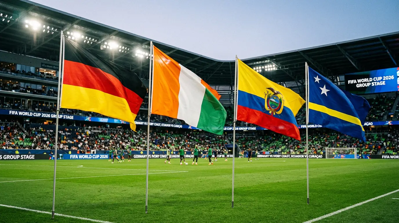 E grupas komandas Pasaules kausā 2026 — Vācija, Kotdivuāra, Ekvadora un Kirasao