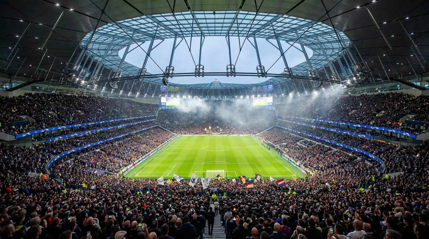 Infografika ar visiem 16 stadioniem sakārtotiem pēc kapacitātes